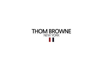 A white square with the words thom browne new york written in it.