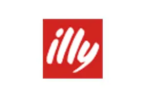 A red square with the word illy written in it.